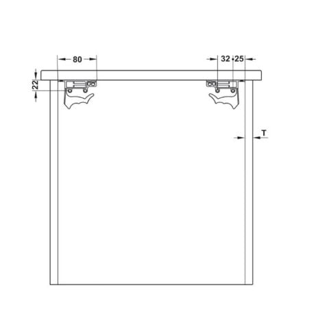 Hafele Matrix UMS30 Gizli Ray Tam Açılım Frenli 350 mm