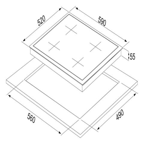 SİLVERLİNE CS5335S02 GRİ EMAYE IZGARALI OCAK