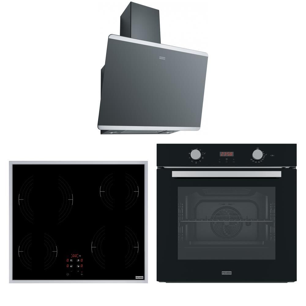 Franke Ankastre Set (FPJ 615 BK/SS Davlumbaz - FRSM 604 XS Ocak - FSL 86 H BK Fırın)