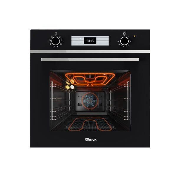 Ukinox Smart 8800 8+1 Turbo Siyah Ankastre Fırın