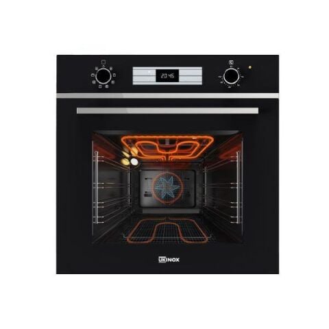 Ukinox Smart 8800 8+1 Turbo Siyah Ankastre Fırın