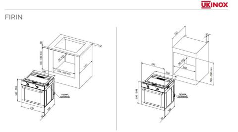 Ukinox Smart 7800 B 6+1 PRG Dijital Fırın Siyah