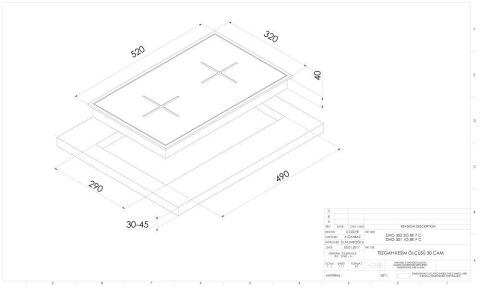 Dominox DHG 301 1g Bk F C 1 Wok Gözlü Ankastre Siyah Ocak
