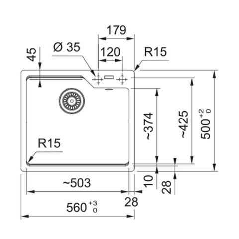 Franke URBAN UBG 61-56 Slate Grey Granit Evye