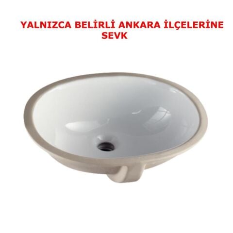 Turkuaz CİTY 44X34 Tezgah Altı Lavabo