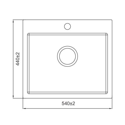 Ivento EKO 5444-02 50X40 Tezgah Altı Nano Siyah Çelik Evye