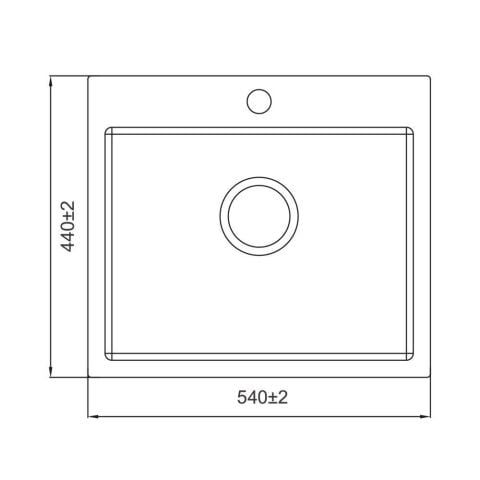 Ivento EKO 5444-02 50X40 Tezgah Altı Nano Siyah Çelik Evye