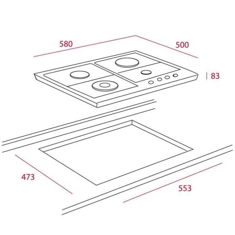 Teka Antrasit Country Ankastre Set ( DOS 60 Davlumbaz-EH 60 Ocak-HRB 6300 Fırın)
