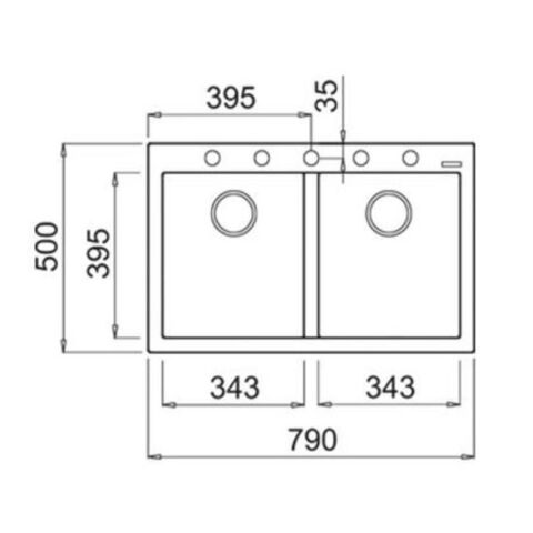 Teka Forsquare 790 Beyaz Evye + ARK 938 Beyaz Batarya Set