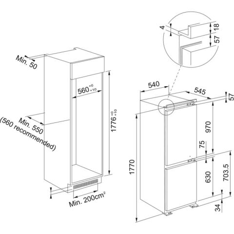 Franke FCB 320 S NE E Ankastre Buzdolabı