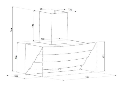 Silverline Eterno Greentech 3370 Siyah Ankastre Davlumbaz