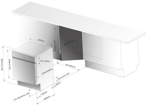 Dominox Ddws 712 A++ Xs Ankastre Bulaşık Makinesi