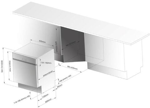 Dominox Ddws 712 A++ Xs Ankastre Bulaşık Makinesi