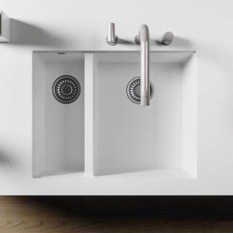 BLACKSTONE ARİZONA BEYAZ 56X44 CM 1,5 GÖZ TEZGAHALTI