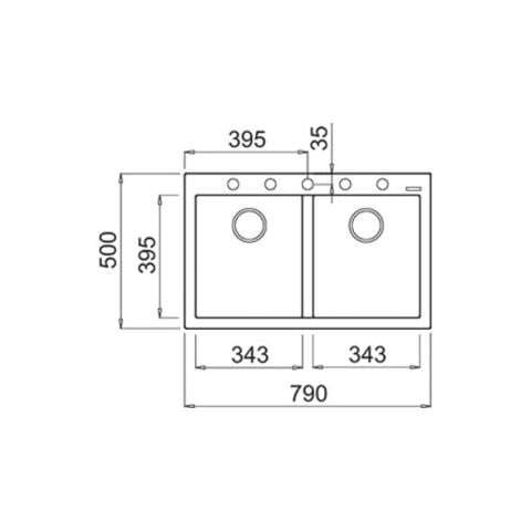 Teka Forsquare 790 Beyaz Granit Evye