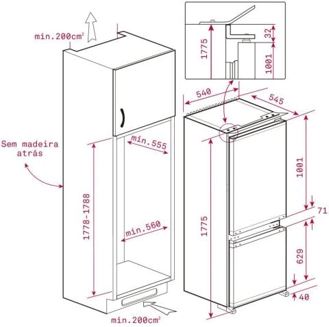 Teka CI3 330 NF Ankastre Kombi Tipi Buzdolabı