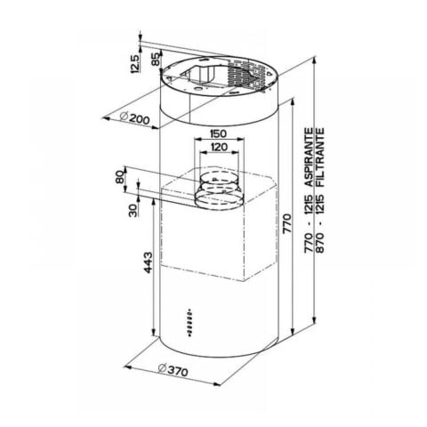 Franke Faber Ev8+ Bk A37 Mat Siyah Ada Davlumbaz