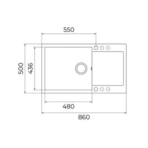 Teka Clivo 60 B-TQ Beyaz Granit Evye