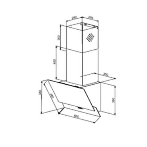 ATV 60.3 Siyah Ankastre Davlumbaz