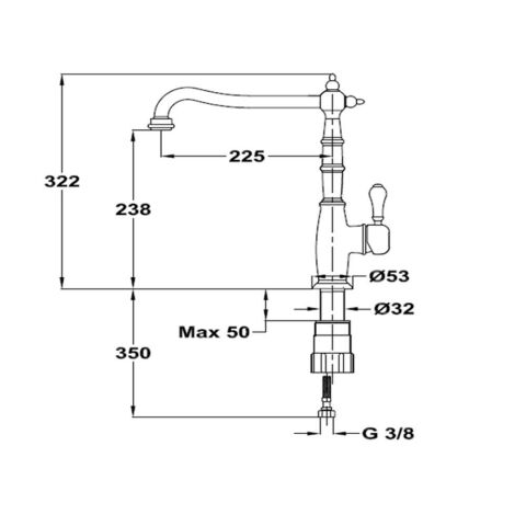 TEKA RT 915 RETRO PİRİNÇ BATARYA