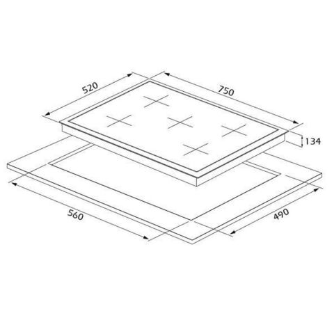 SİLVERLİNE CS5349S01 Gri Ankastre Ocak