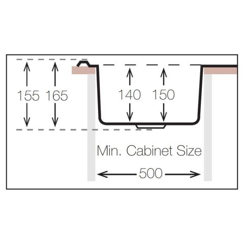 Ukinox Barton Düz Sol Damlalıklı Taşmalı Paslanamaz Çelik Evye