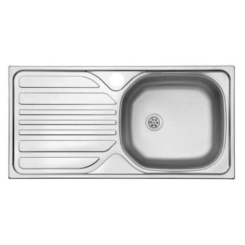 Ukinox Barton Düz Sol Damlalıklı Taşmalı Paslanamaz Çelik Evye