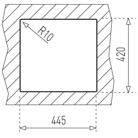 TEKA E50 1B ( 465MM X 440MM ) SAĞ MUTFAK EVYESİ