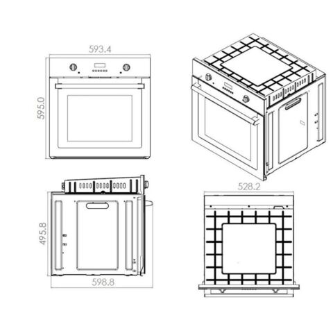 Ferre  QEP64CPR FRYART STEAM Gri  Buharlı Fırın