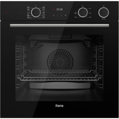 Ferre Siyah Ankastre Set (D080-SA - ED075-WFA - XE64CS Fryart Steam Airfry & Buhar Destekli)