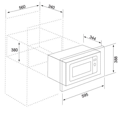 Silverline MW9018B01 Ankastre Mikrodalga
