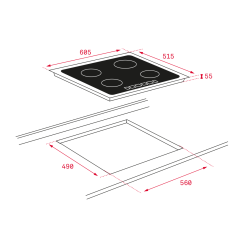 Teka İKNOB IT 6450 İndüksiyonlu Siyah Ankastre Ocak