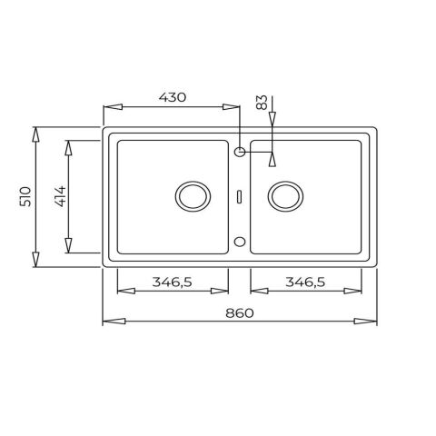 TEKA STONE 90 B-TG METALİK SİYAH GRANİT EVYE