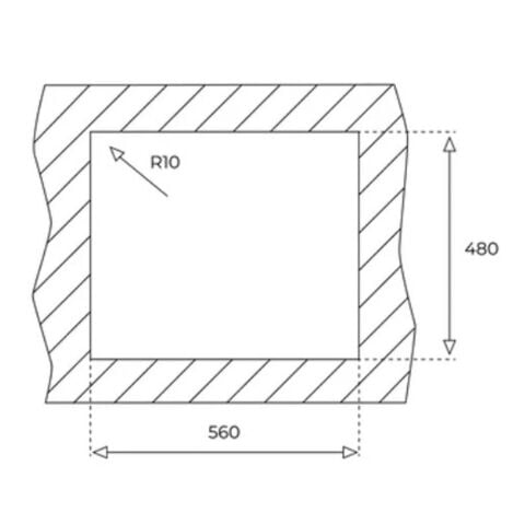 CLASSIC 1B 1/2 D 580.500 Düz Sol Damlalıklı Çelik Evye