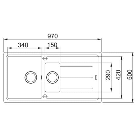 FRANKE BASİS BFG 651 STONE GREY GRANİT EVYE