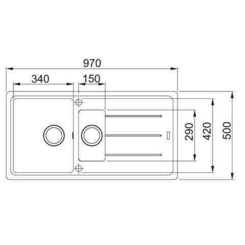 FRANKE BASİS BFG 651 STONE GREY GRANİT EVYE