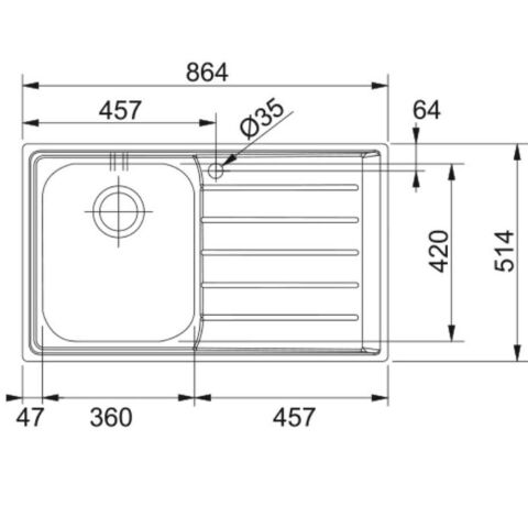 Franke Neptün Nex 611 Sağ Damlalıklı Çelik Evye ve Active Plus Doccia Krom Batarya