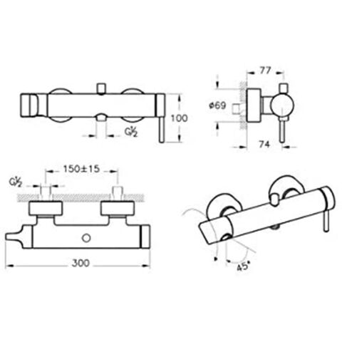 VitrA Origin Banyo Batarya Mat Siyah A4261936
