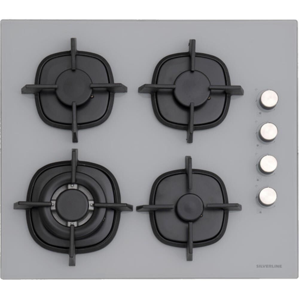 Silverline CS5701C6S01 60 CM Wok Gözlü Gri Ankastre Ocak