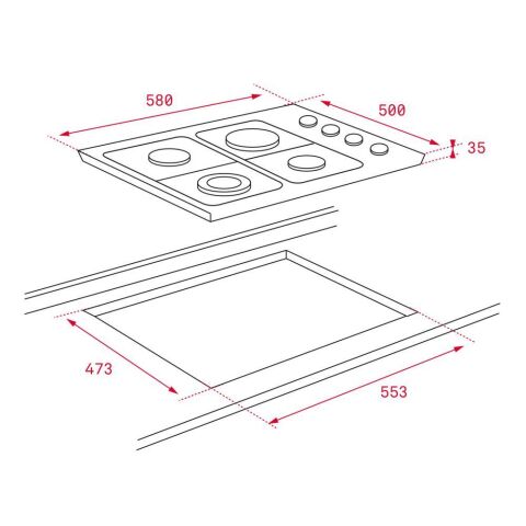 Teka HLX 60 4G AI AL İnox Ankastre Ocak