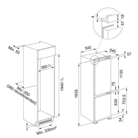 Franke FCB 360 TNF NE D Ankastre Buzdolabı