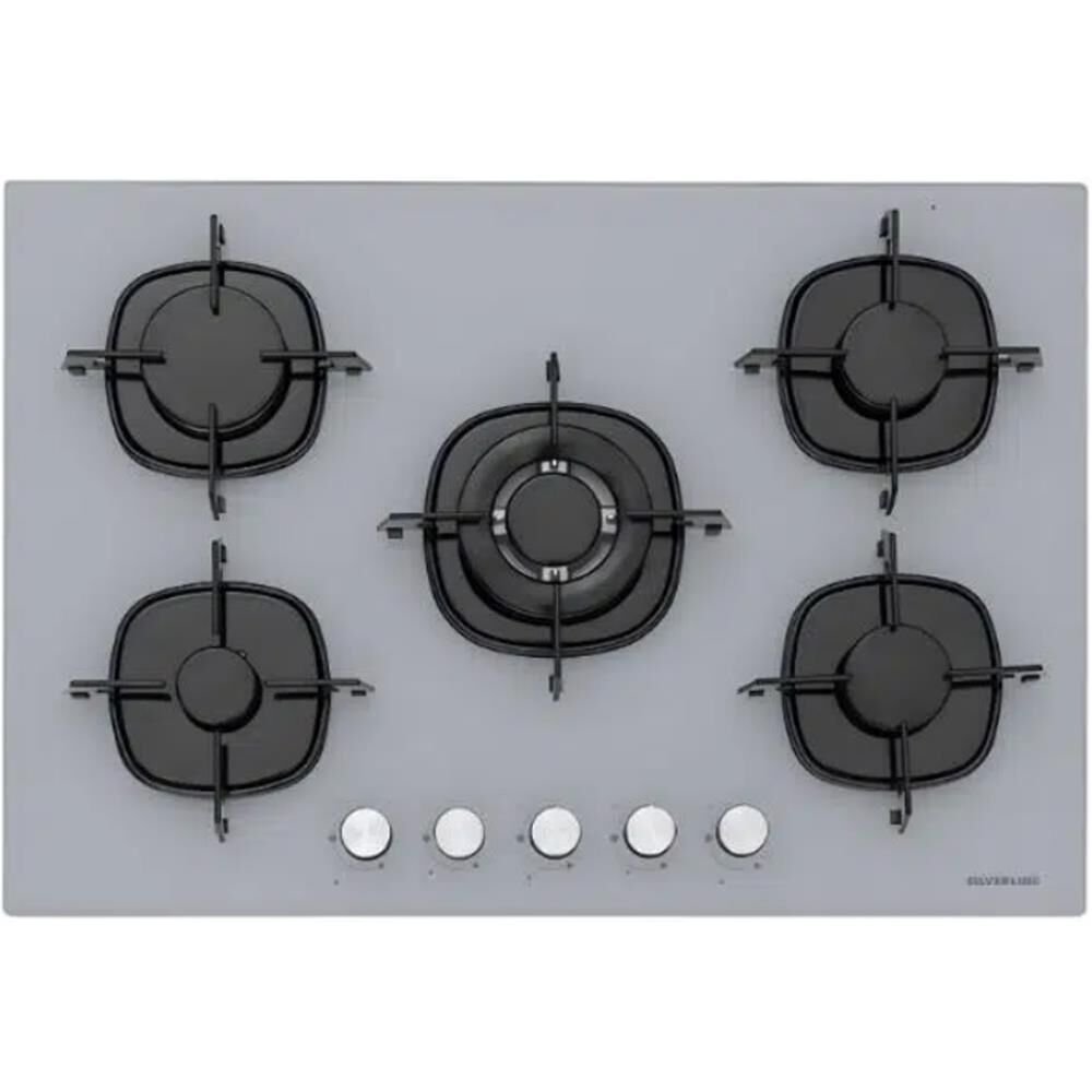 Silverline CS5801E7S01 75 CM Emaye Gri Ankastre Ocak