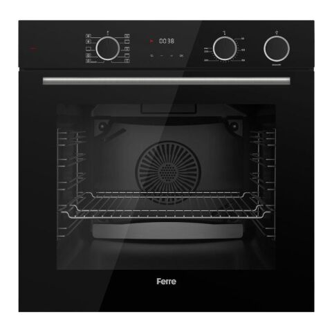 Ferre Siyah Ankastre Set (D080-SA - SS035 75 CM - XE64CS Fryart Steam Airfry & Buhar Destekli)