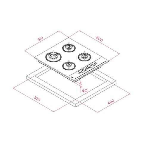 Teka CHEF 5 Siyah Ankastre Set (HAK 625BK-GBE 64002- ATV60)
