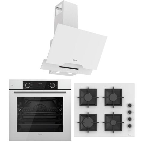 Ferre Beyaz Ankastre Set (D064-SA - SC206 FA - XE63CB Fryart Airfry)