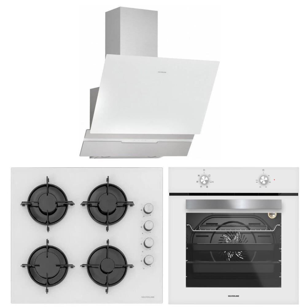 SİLVERLİNE BEYAZ ANKASTRE SET  (3450 SLİM LİNE , CS5349W01, BO6501W01)