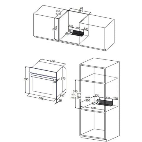 SİLVERLİNE BEYAZ ANKASTRE SET  (3450 SLİM LİNE , CS5349W01, BO6501W01)