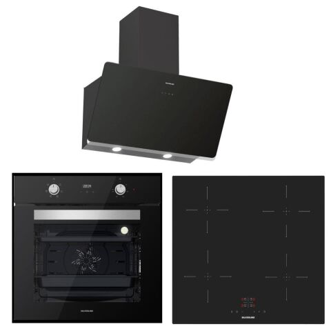 Silverline İndiksyonlu Siyah Ankastre Set (3457 Soho , IH5445B02, BO6502B02)