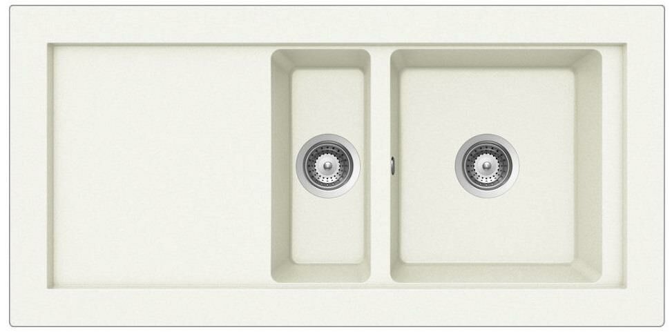 Teka Aura 60 B TG Beyaz Tezgah Üstü Granit Evye