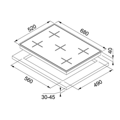 Franke FHNS 705 4G TC BK C Siyah 5 Gözlü Ankastre Ocak